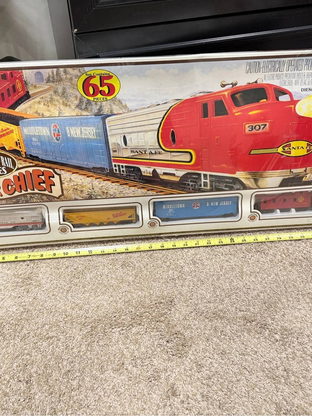 Vintage Bachmann HO Scale Thunder Chief Electric Train Set New King Of The Rail